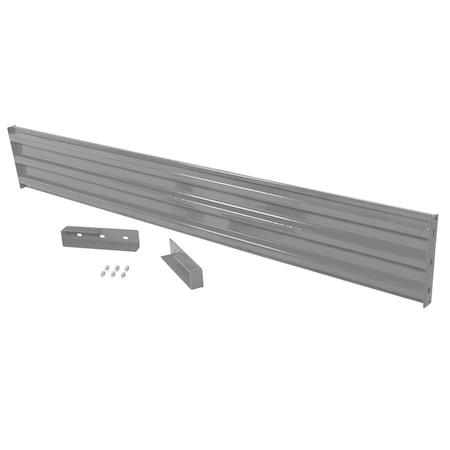 Vestil Drop-In Style Guard Rail 10 Ft Gray Semi Gloss GR-F3R-DI-10-GYSG